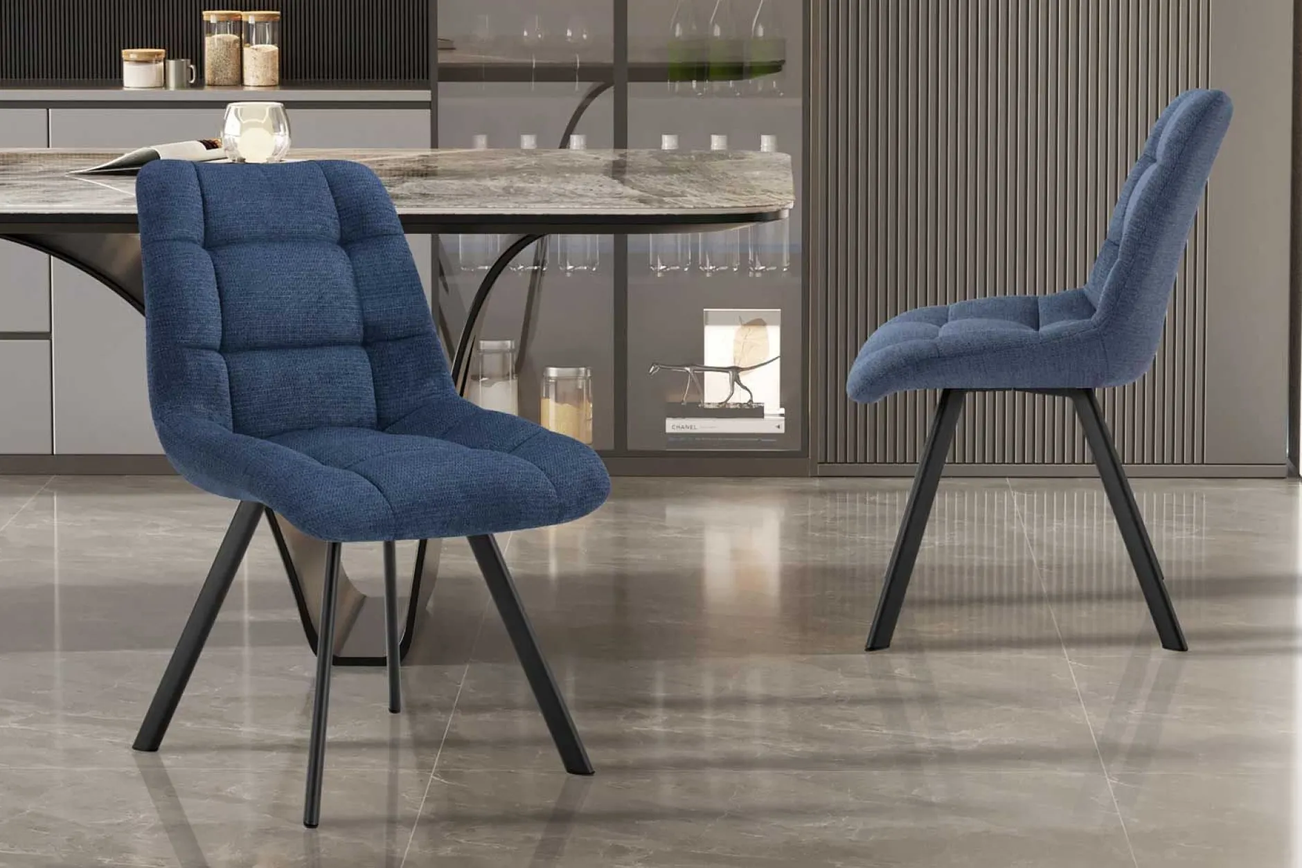 Stuhl Lizzy | 52 x 62 x 89 cm | Blau