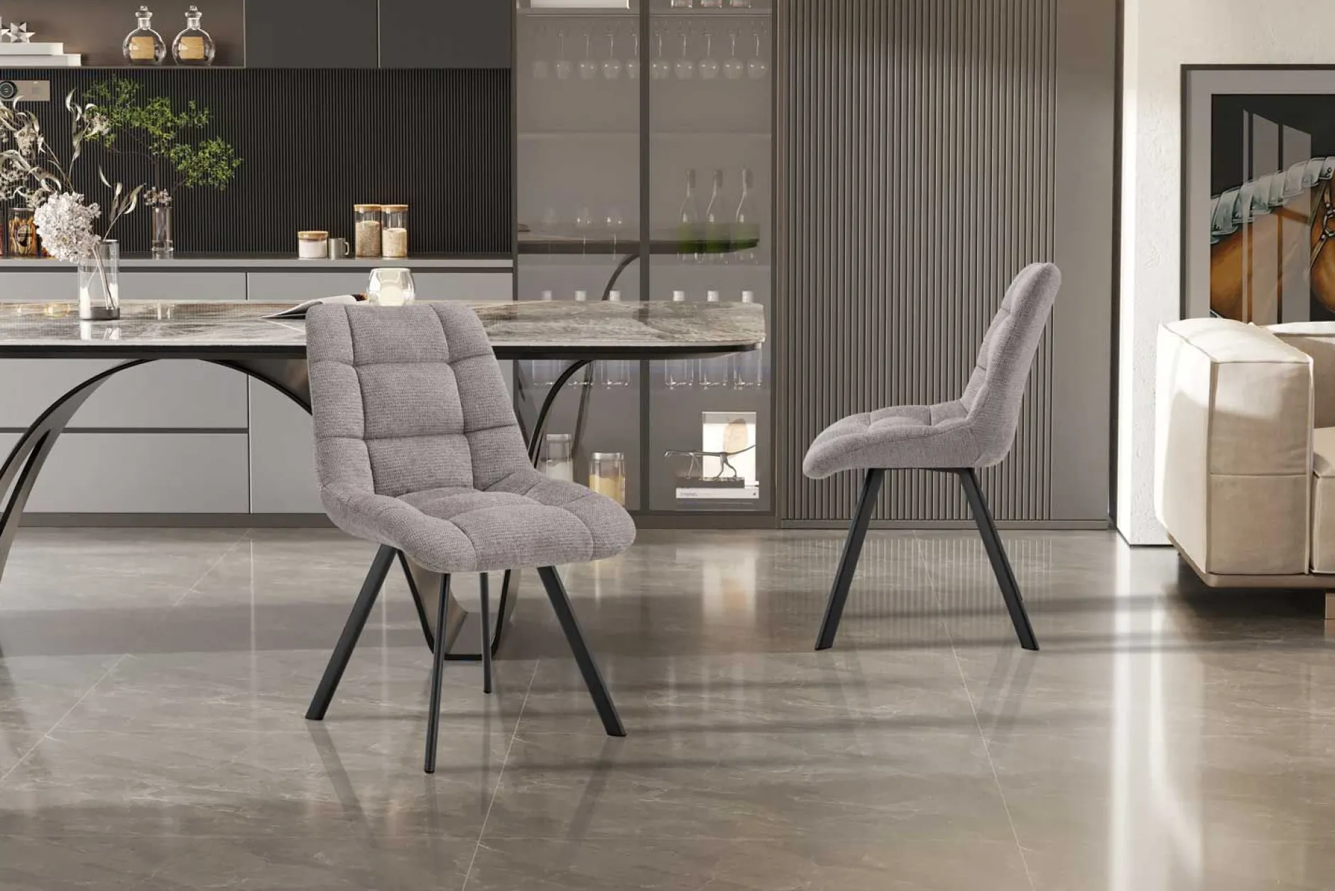 Stuhl Lizzy | 52 x 62 x 89 cm | Grau