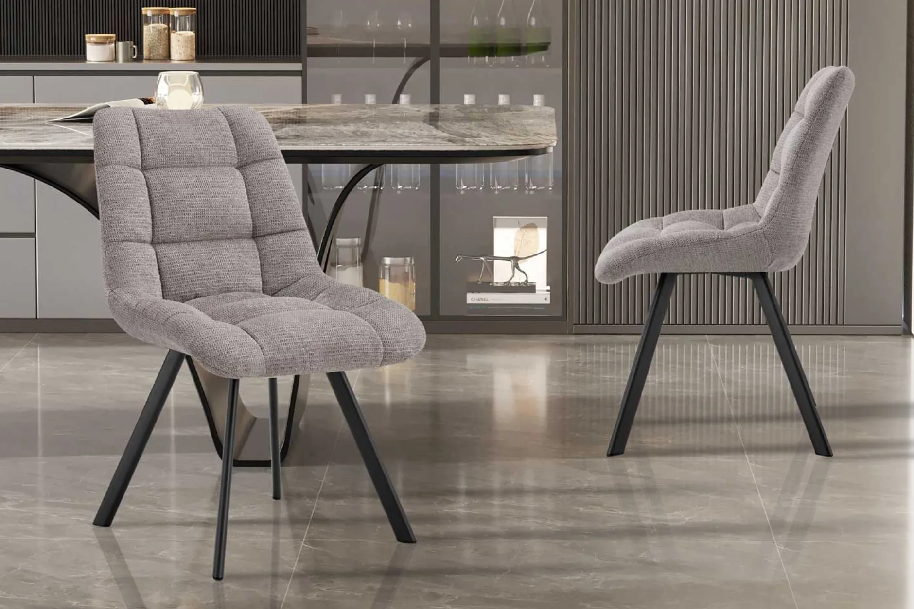 Stuhl Lizzy | 52 x 62 x 89 cm | Grau