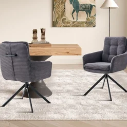 Stuhl Luna | 61 x 67 x 92 cm | Dunkelgrau