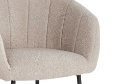 Stuhl Sevilla Bouclé Sand | Metallbeine H-H 79 x B-L 57 x T-P 62 cm