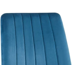 Stuhl Willie velours - blau/schwarz