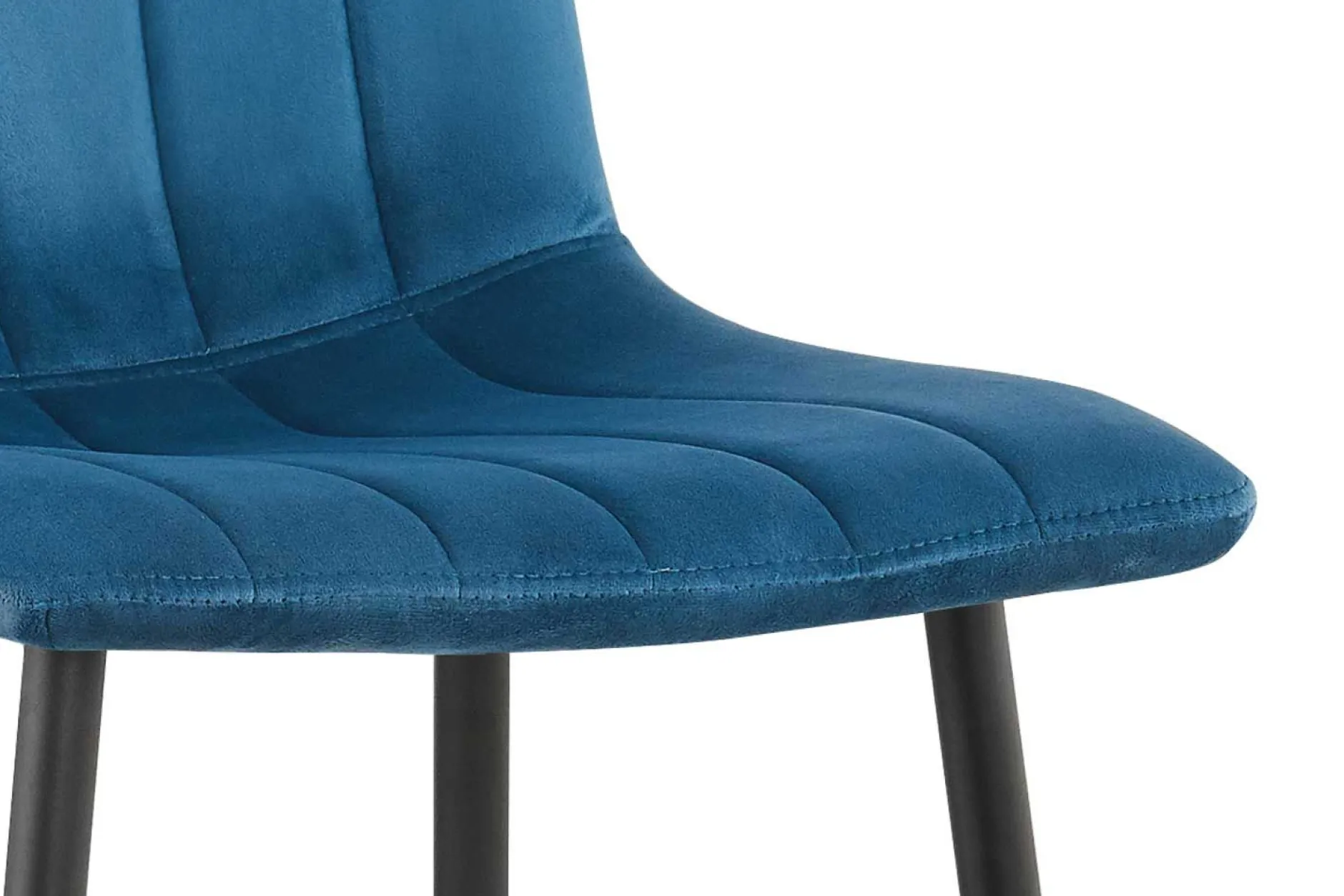Stuhl Willie velours - blau/schwarz