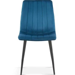 Stuhl Willie velours - blau/schwarz
