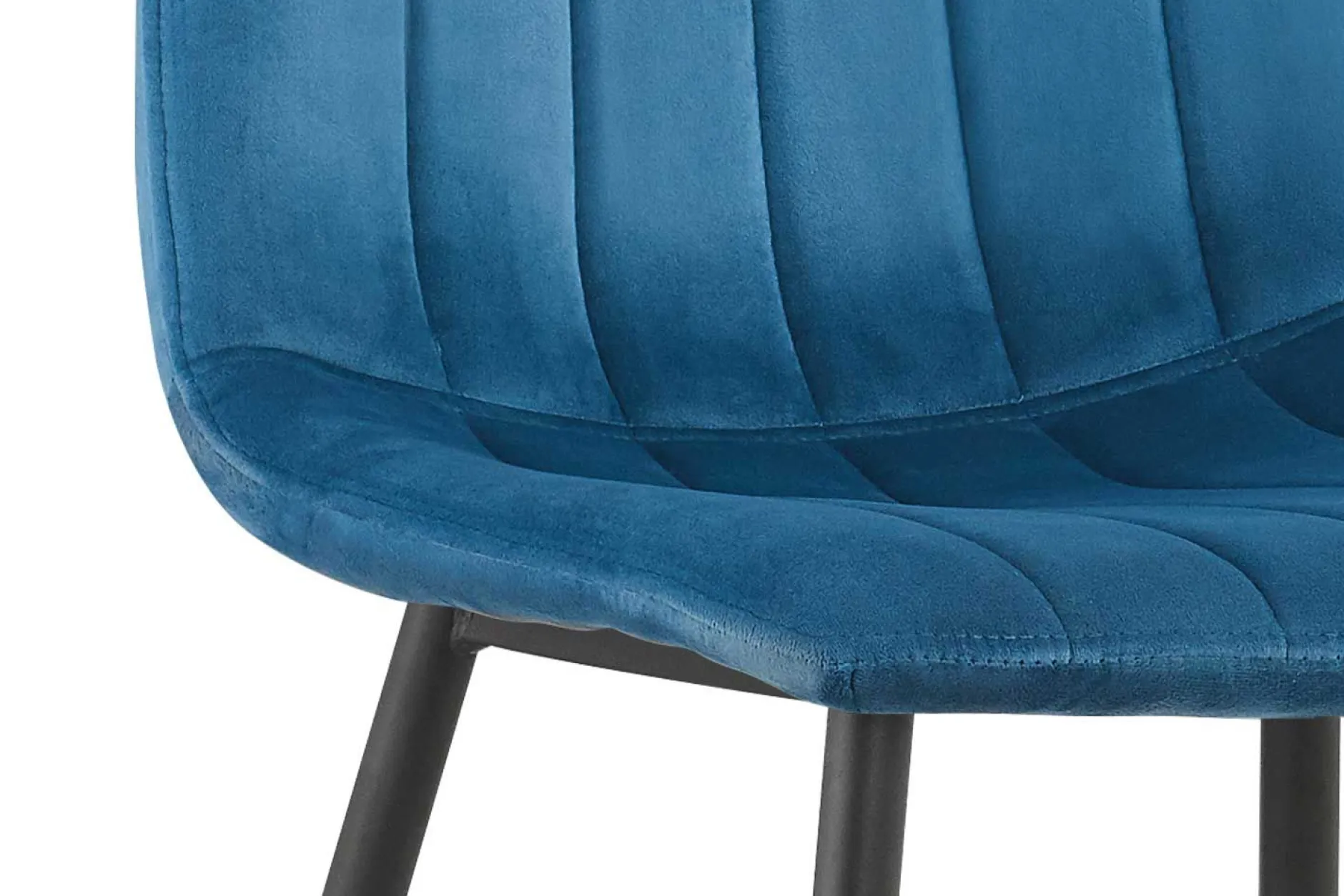 Stuhl Willie velours - blau/schwarz