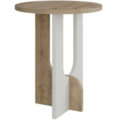 Stylish Woody Fashion Beistelltisch | 18mm Dicke | 40x47x40 cm | 15 kg Kapazität | Eiche weiß