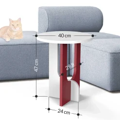 Stylish Woody Fashion Beistelltisch | 18mm Dicke | 40x47x40 cm | 15 kg Kapazität | Eiche weiß