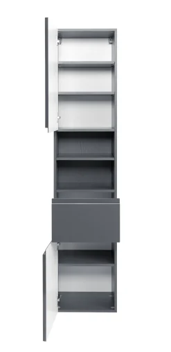Säulenschrank Cardiff | 40 x 35 x 180 cm | Grau