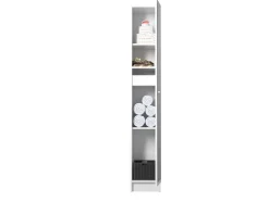 Säulenschrank Fares mit 1 Tür - weiß