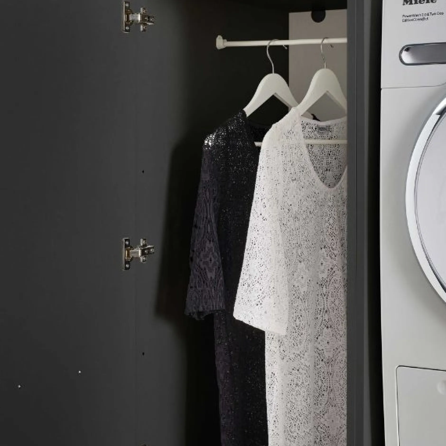 Säulenschrank für Waschmaschinenschränke Laundreezy | 50 x 68 x 162 cm | Anthrazit