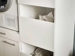 Säulenschrank für Waschmaschine Laundreezy | 50 x 68 x 162 cm | Weiß