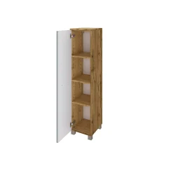 Säulenschrank Gene 30cm 1 Tür - wotan Eiche/grün