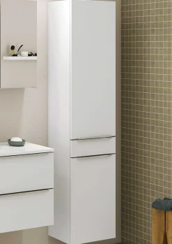 Säulenschrank Hansen 40cm 2 Türen und 1 Schublade - weiß