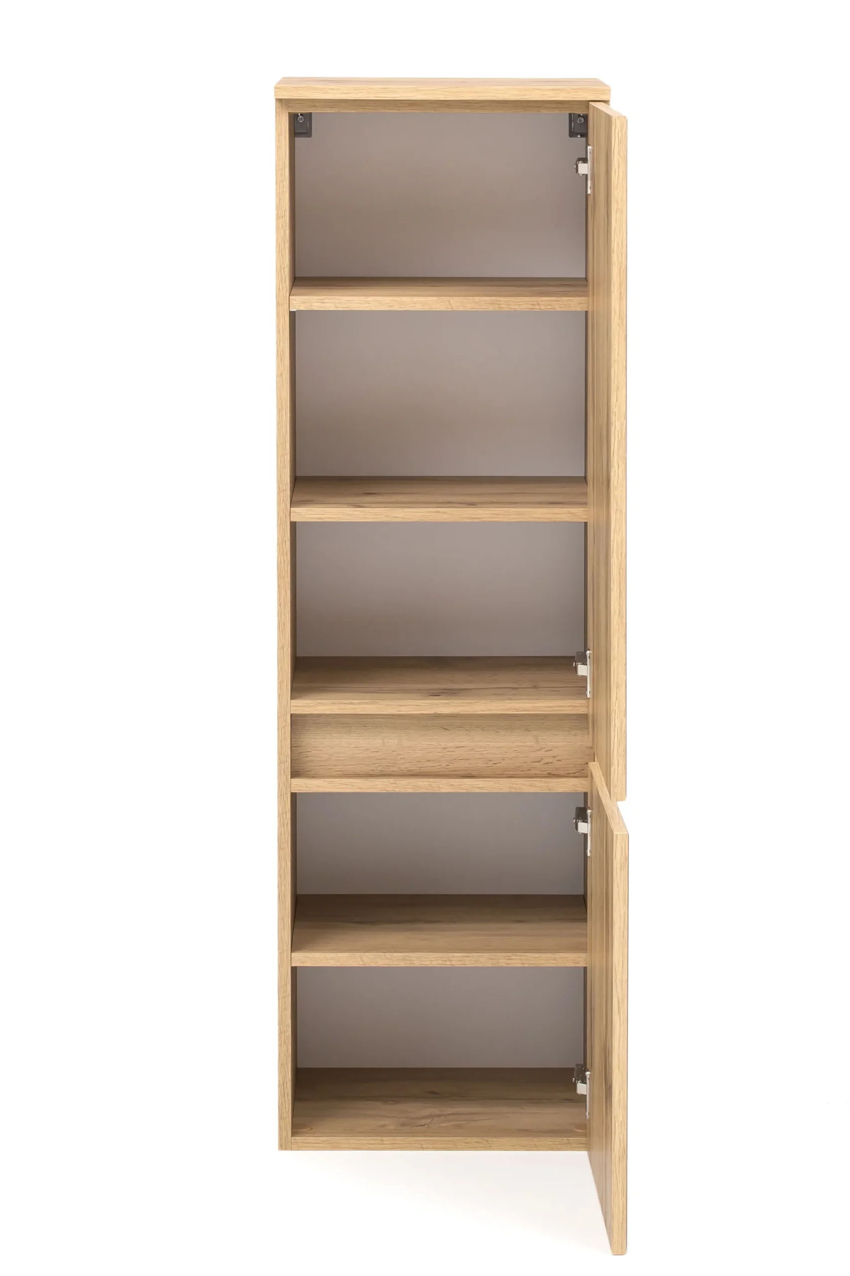 Säulenschrank Helina 40cm 2 Türen - Eiche/Weiß