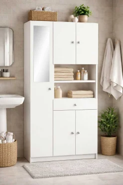 Säulenschrank Imogen-mattweiß