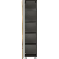 Säulenschrank Karan 37cm 1 Tür - Eiche/anthrazit