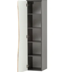 Säulenschrank Karan 37cm 1 Tür - Eiche/anthrazit