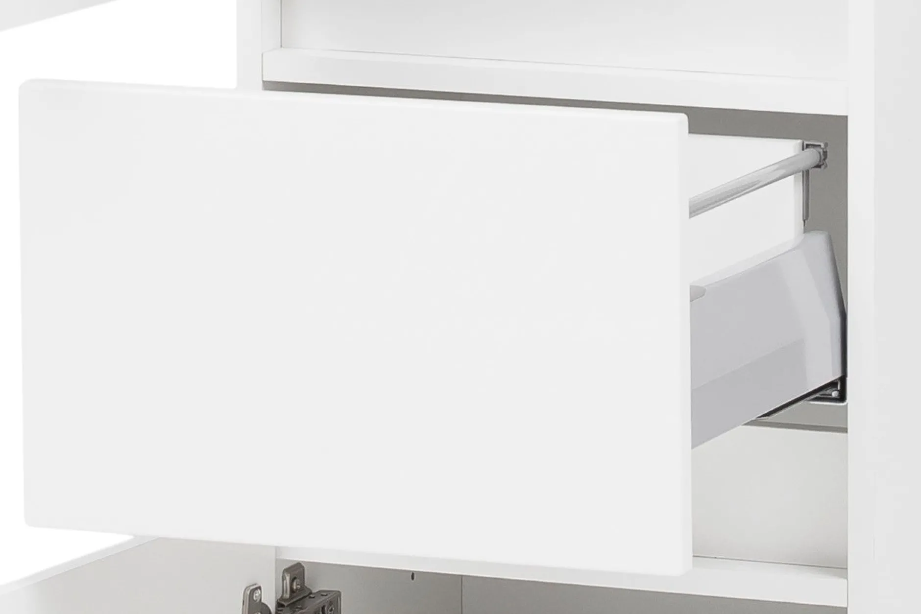 Säulenschrank Kornel/Pisca 40cm 2 Türen und 1 Schublade - weiß