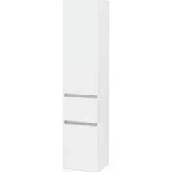 Säulenschrank Kornel/Pisca 40cm 2 Türen und 1 Schublade - weiß