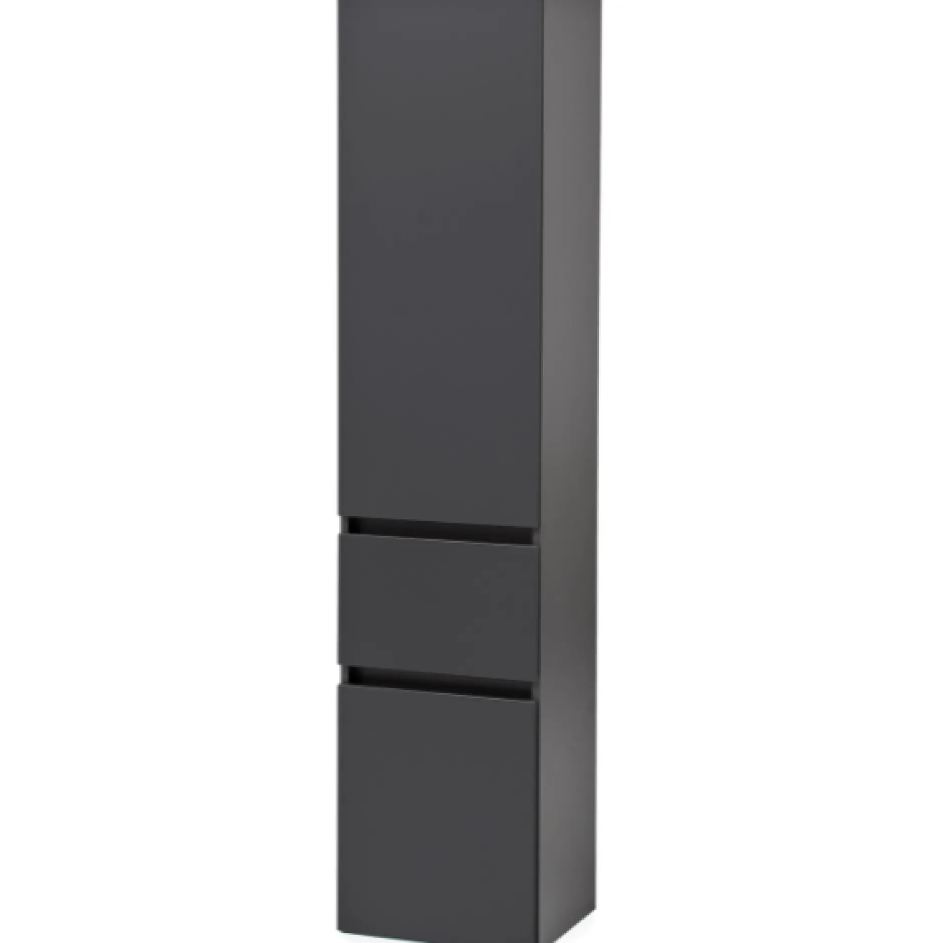 Säulenschrank Kornel/Pisca 40cm 2 Türen und 1 Schublade - graphitgrau