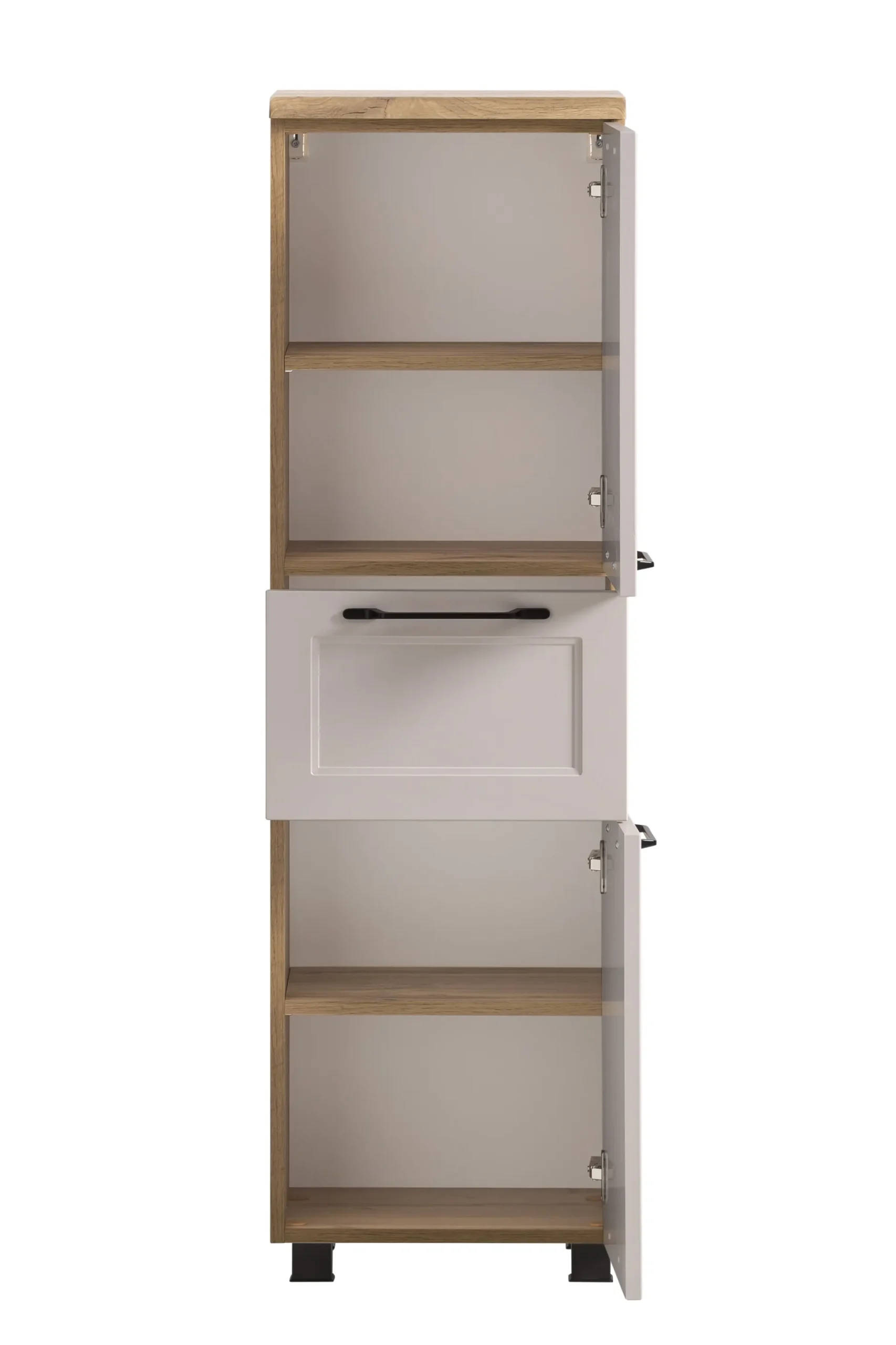 Säulenschrank Meran | 40 x 35 x 130 cm | Wandmontierbar | Farbe Kaschmir