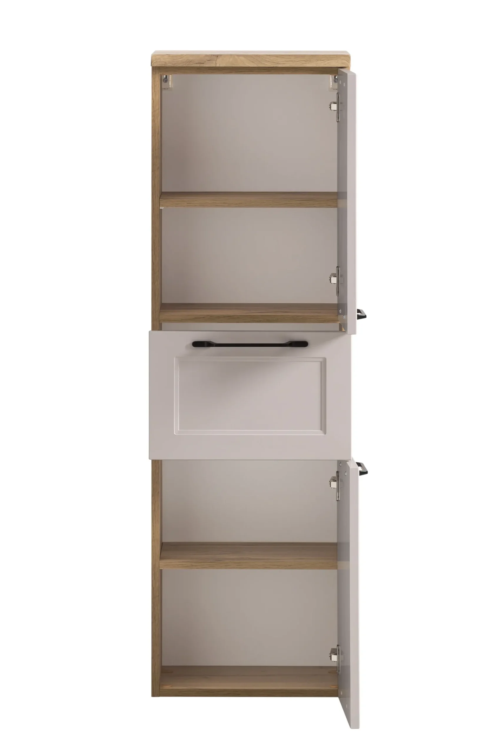 Säulenschrank Meran | 40 x 35 x 130 cm | Wandmontierbar | Farbe Kaschmir