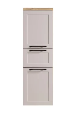 Säulenschrank Meran | 40 x 35 x 130 cm | Wandmontierbar | Farbe Kaschmir