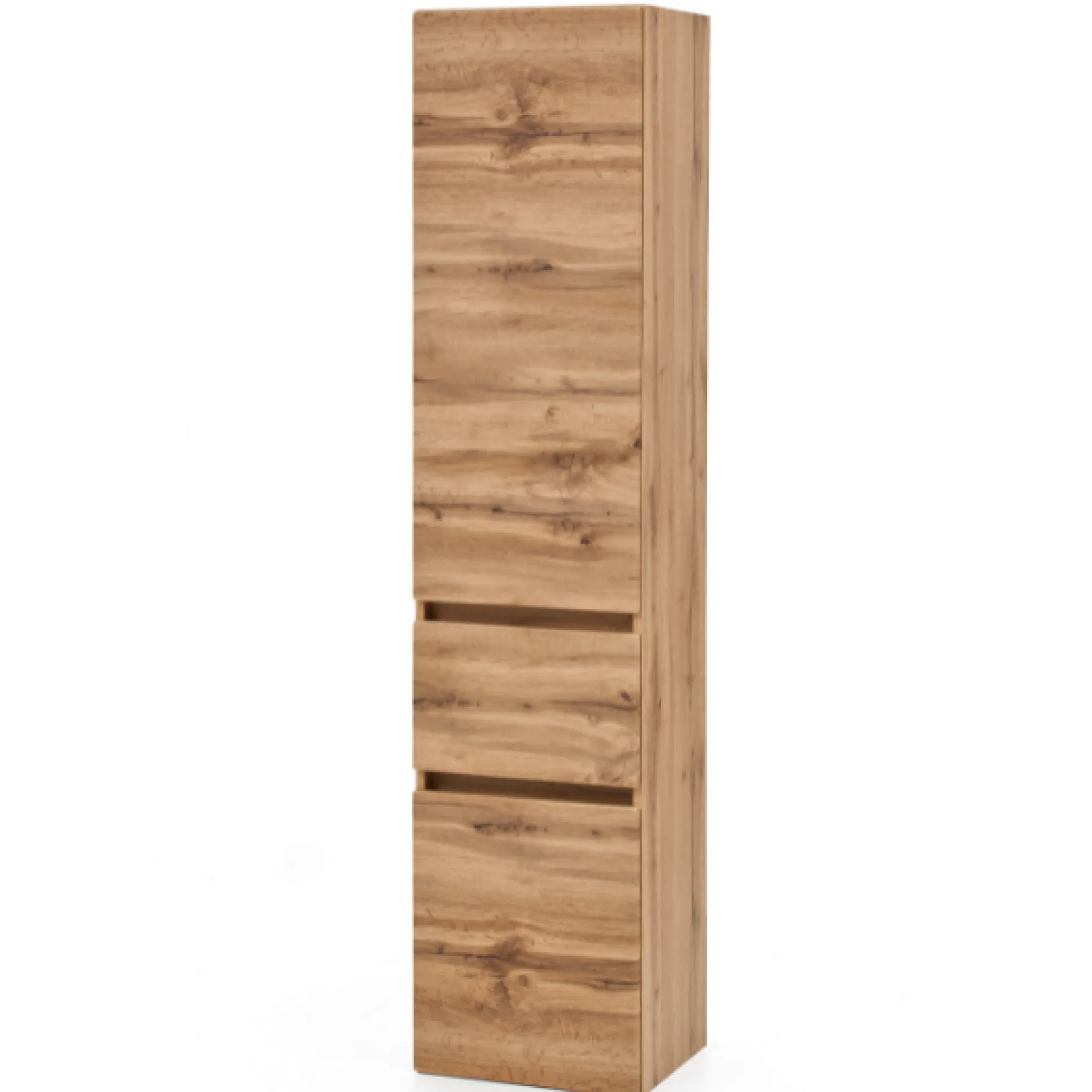 Säulenschrank Pisca 40cm 1 Schublade und 2 Türen - Eiche