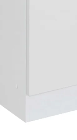 Säulenschrank Ricca 25cm 2 Türen und 1 Schublade - weiß/hellgrau