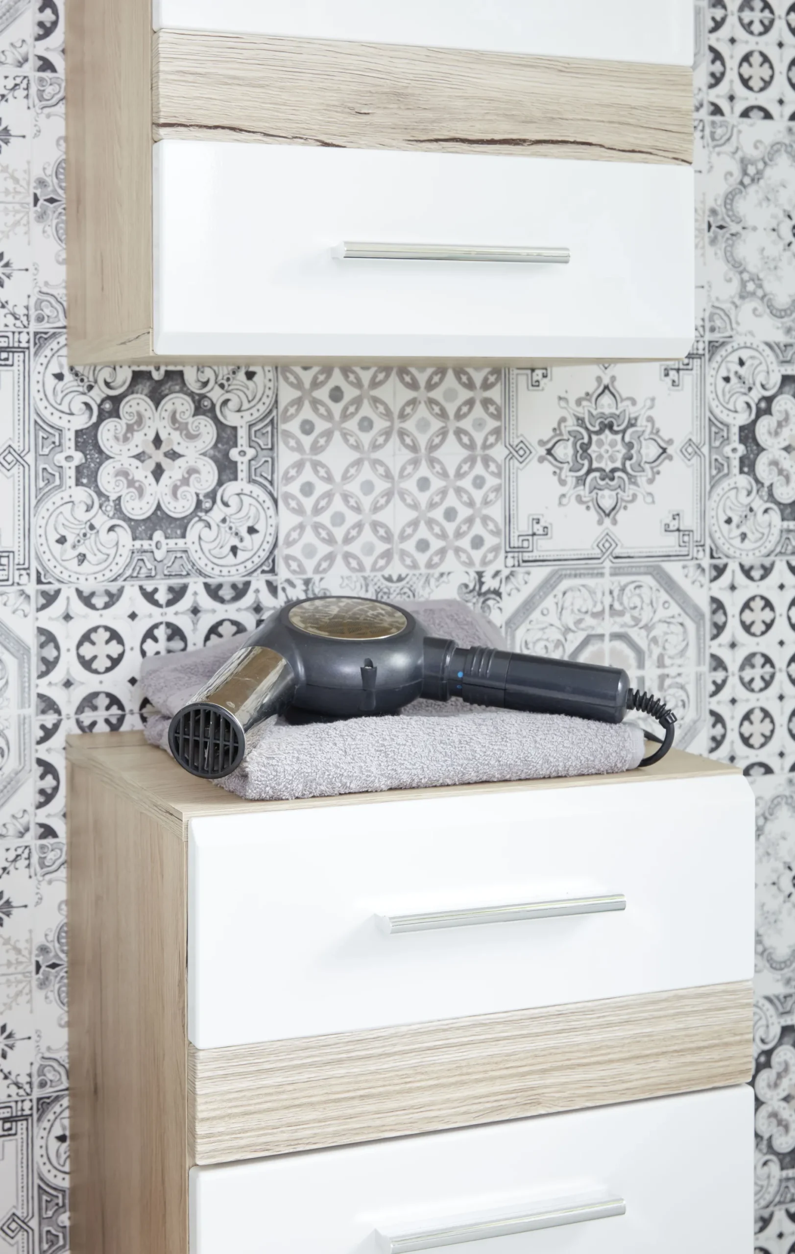 Säulenschrank Set-Eins | 37 x 31 x 182 cm | San Remo Oak Light