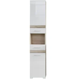Säulenschrank Set-Eins | 37 x 31 x 182 cm | San Remo Oak Light