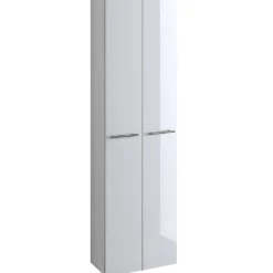 Säulenschrank Small 50cm 2 Türen - Hochglanz weiß