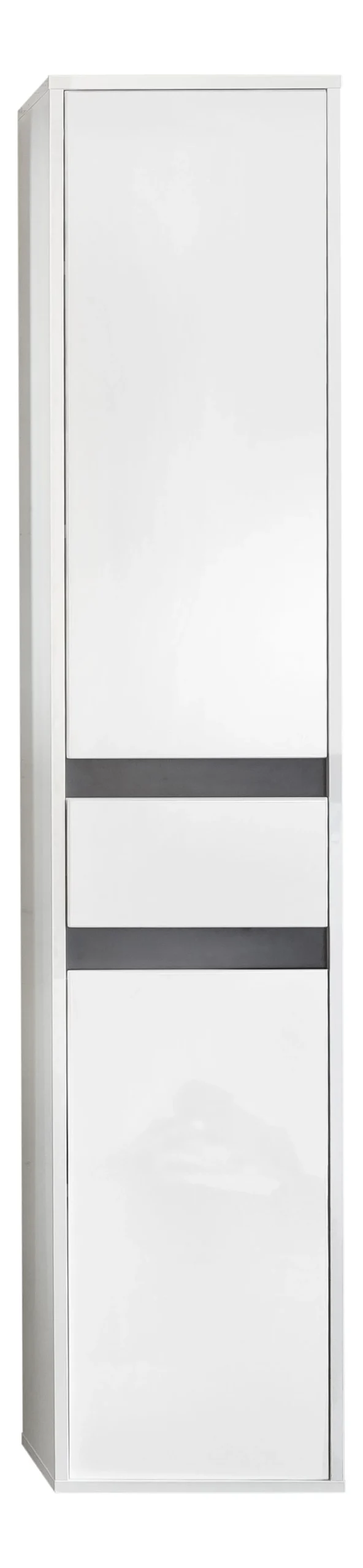 Säulenschrank Sol | 35 x 31 x 172 cm | Weiß melaminbeschichtet