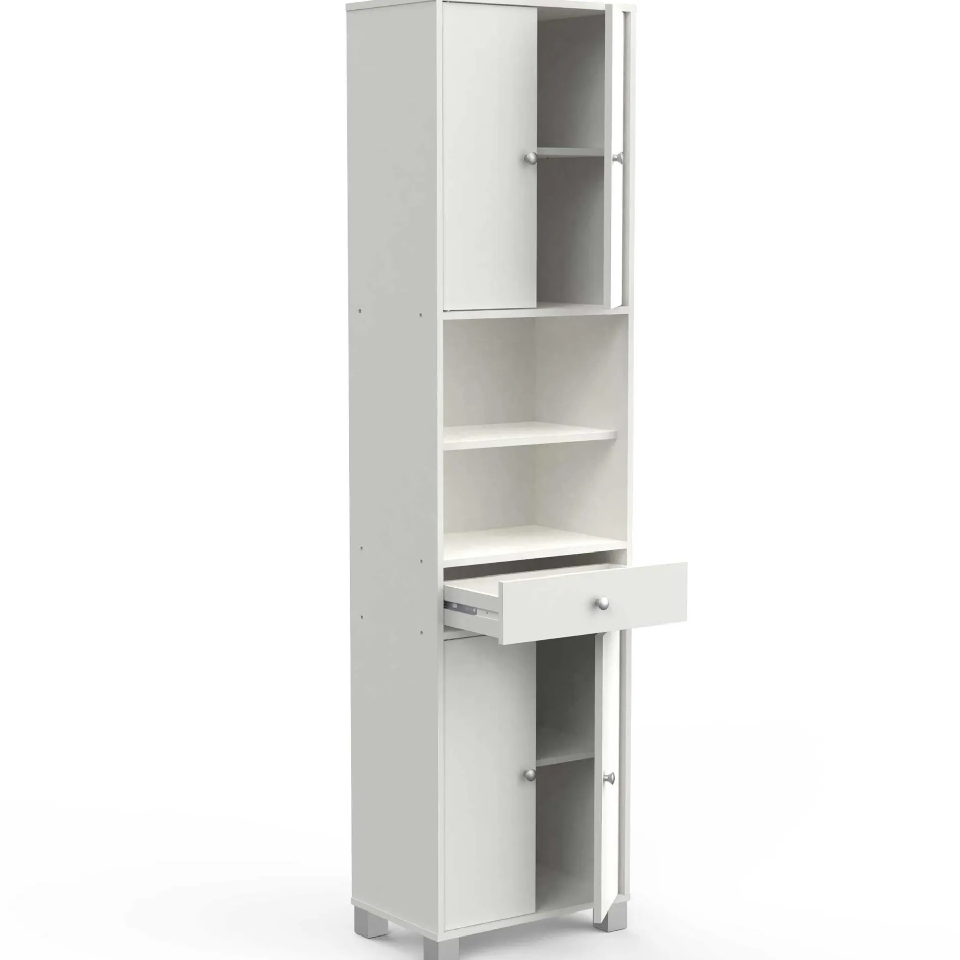 Säulenschrank Spa mattweiß