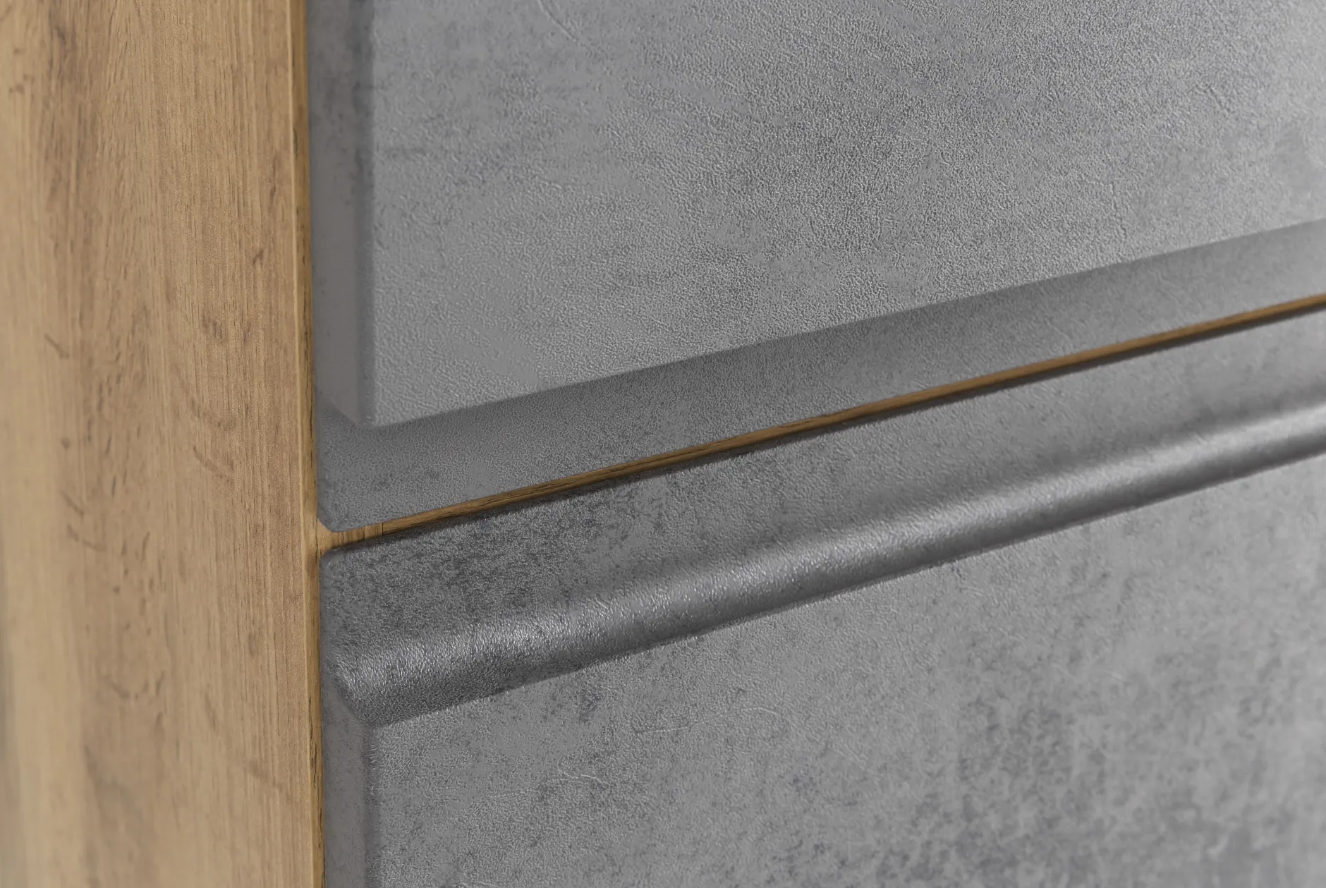 Säulenschrank Varese | 40 x 35 x 180 cm | Betonfarbenes Design