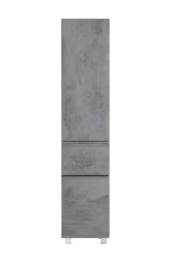 Säulenschrank Varese | 40 x 35 x 180 cm | Betonfarbenes Design