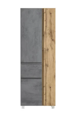 Säulenschrank Varese | 65 x 35 x 180 cm | Grau