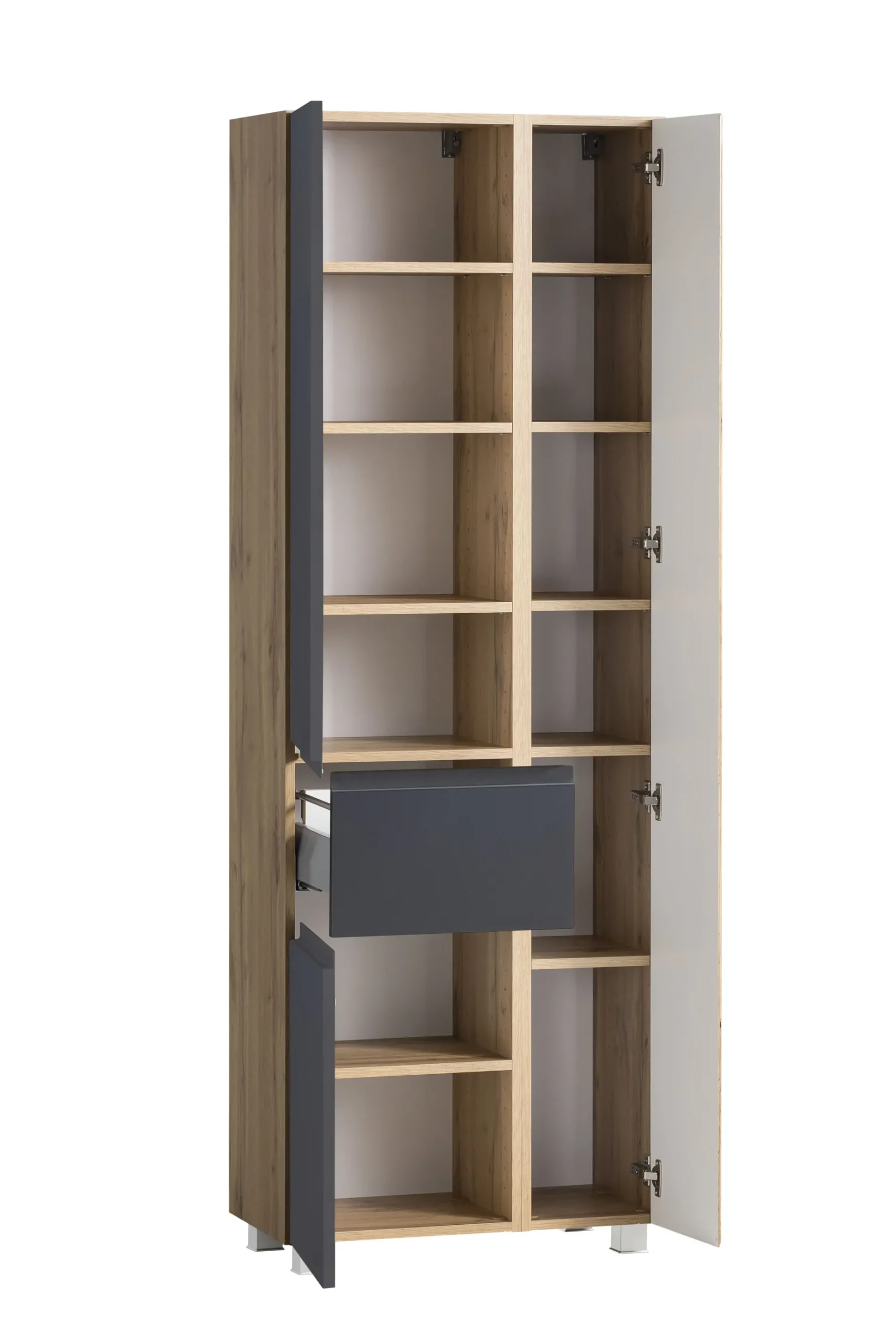 Säulenschrank Varese | 65 x 35 x 180 cm | Grau