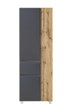 Säulenschrank Varese | 65 x 35 x 180 cm | Grau