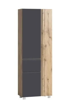 Säulenschrank Varese | 65 x 35 x 180 cm | Grau