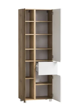 Säulenschrank Varese | 65 x 35 x 180 cm | Weiß