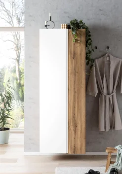 Säulenschrank Varese | 65 x 35 x 180 cm | Weiß