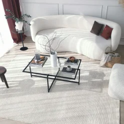 Sun Couchtisch | GEHÄRTETES GLAS | Schwarz
