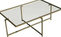 Sun Couchtisch | GEHÄRTETES GLAS | Gold