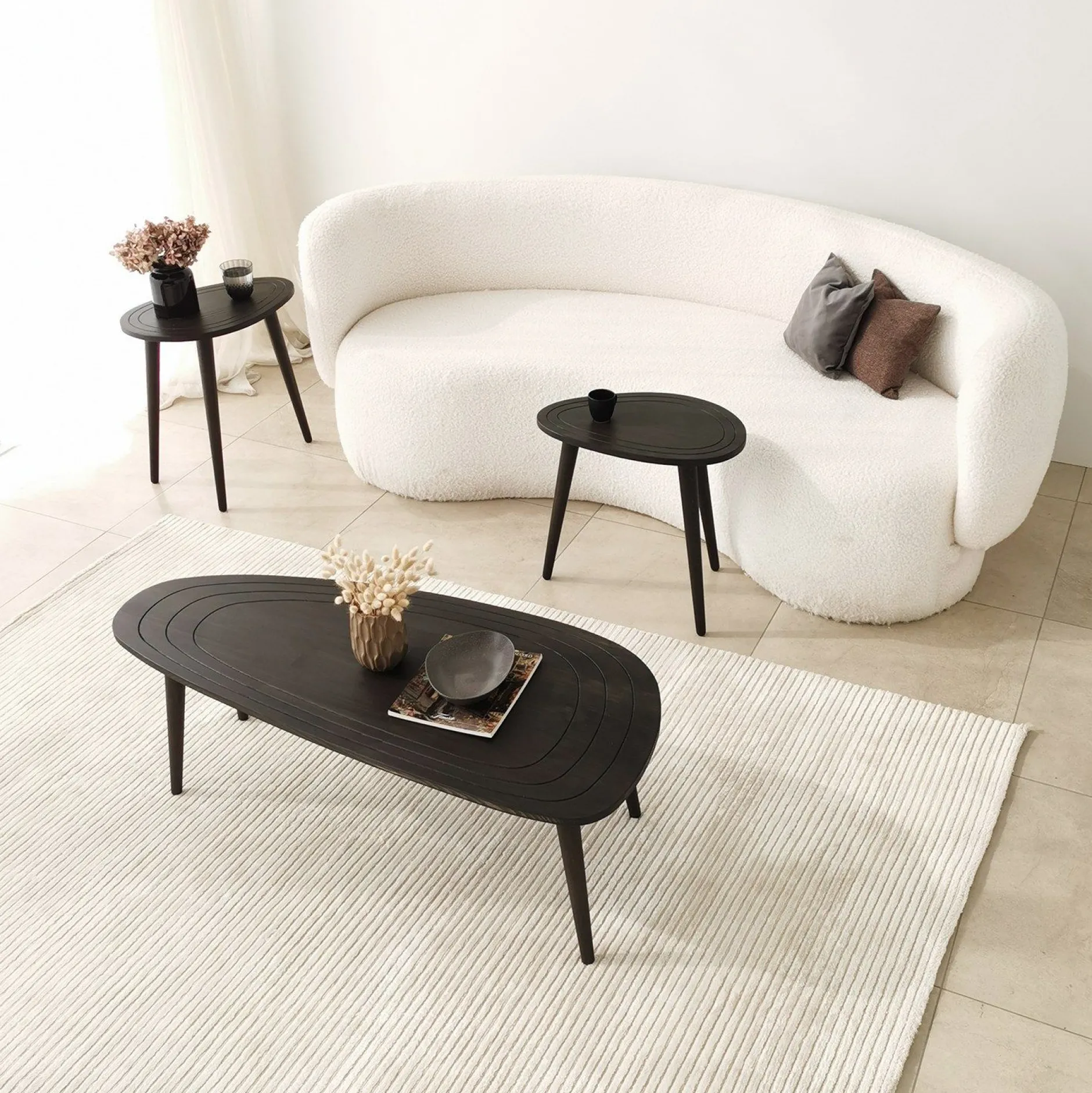 Sweet Couchtisch | Kiefernholz | Anthrazit