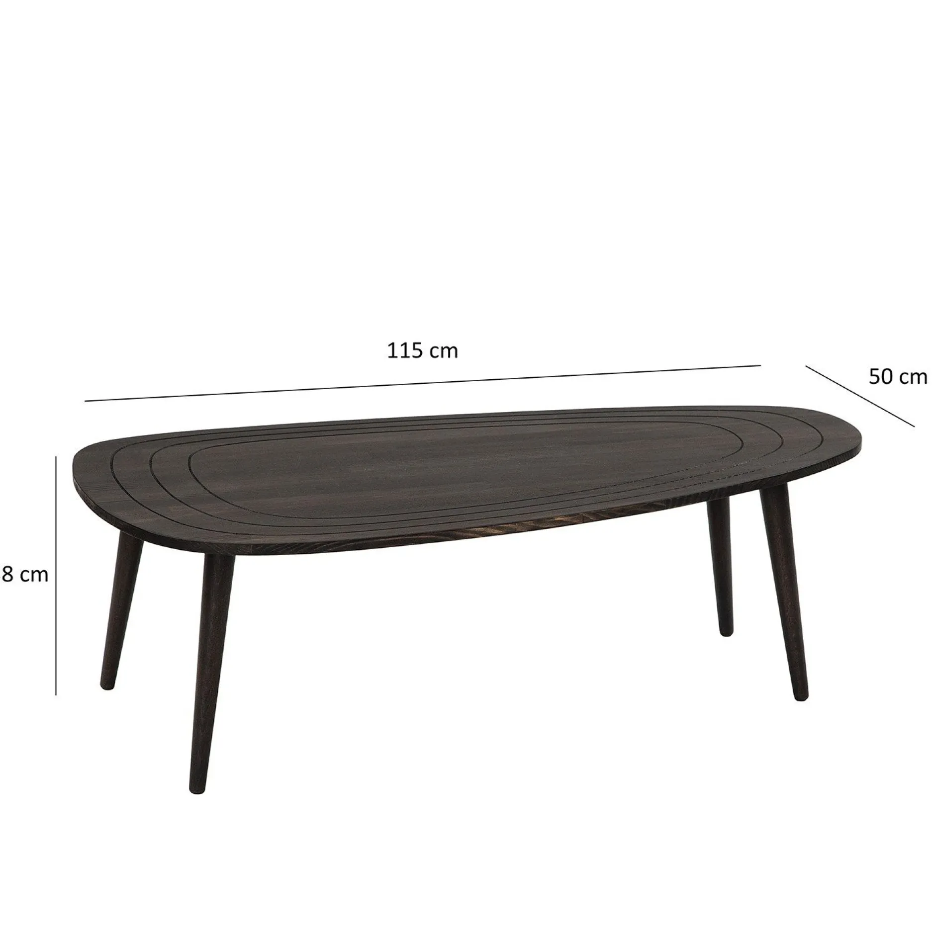 Sweet Couchtisch | Kiefernholz | Anthrazit