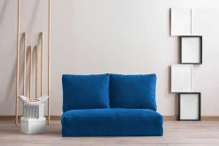 Taida 2-Sitzer-Schlafsofa | Metallrahmen | Blau