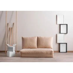 Taida 2-Sitzer-Schlafsofa | Metallrahmen | Creme