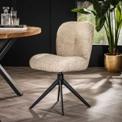 TanitaEsszimmerstuhl -Bouclé sand