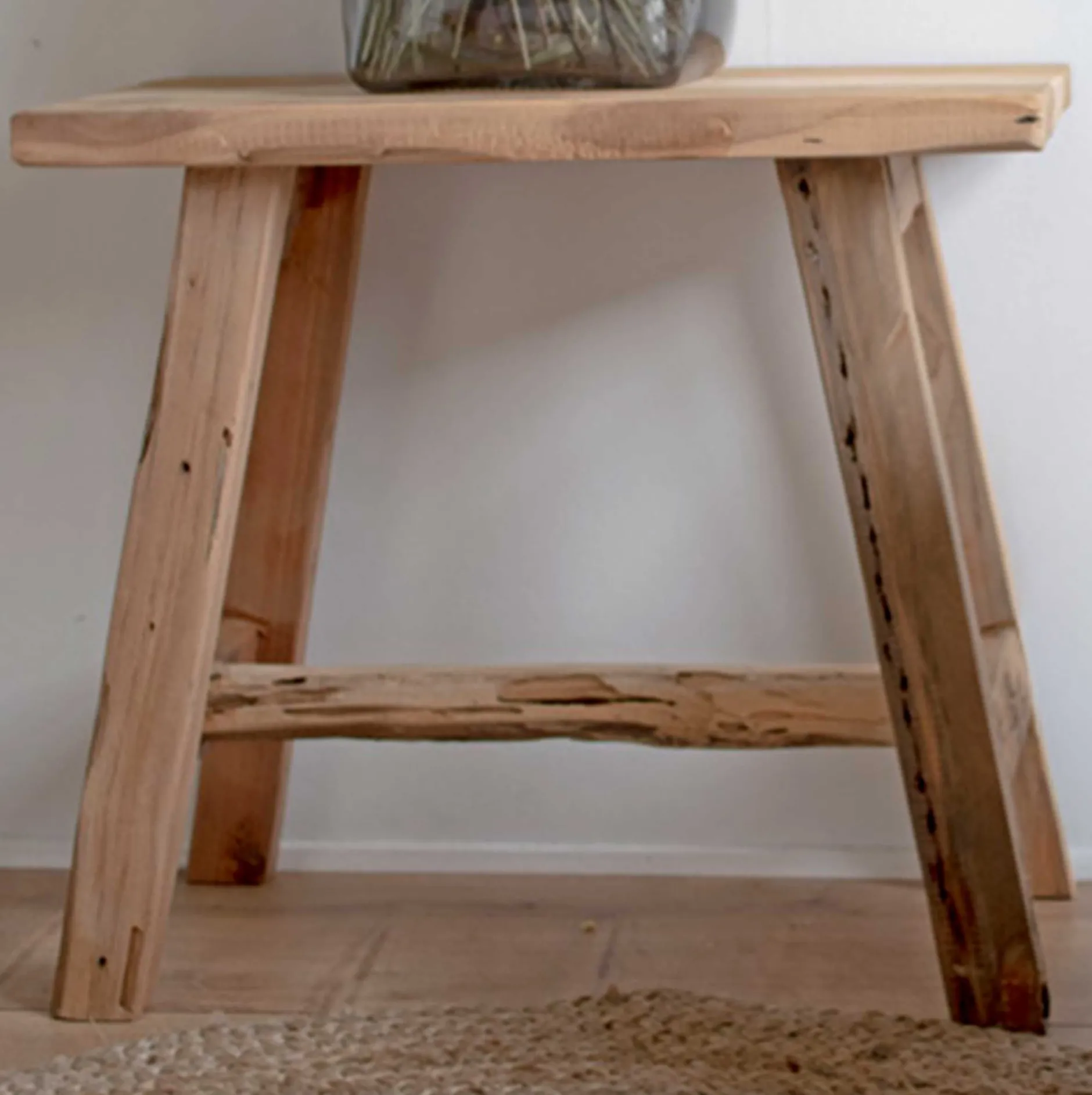 Teakholz Barcelona Bank - Naturbelassen - 50x25x45 cm